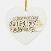 Herinnering voor cavia's Word Cloud Keramisch Ornament (Voorkant)
