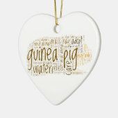 Herinnering voor cavia's Word Cloud Keramisch Ornament (Links)