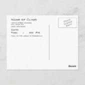 Herinnering voor de aanwijzing van Cute Optometry  Briefkaart (Achterkant)