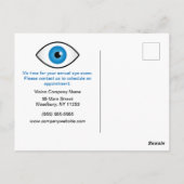 Herinnering voor de aanwijzing van optometrie Ooge Briefkaart (Achterkant)
