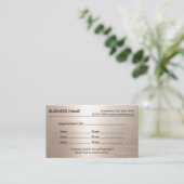 Herinnering voor de benoeming van de moderne Roos  Afsprakenkaartje (Staand voorkant)