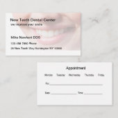 Herinnering voor de benoeming van Dentist Kantoor  Visitekaartje (Voorkant / Achterkant)