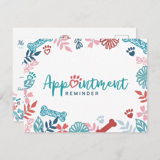 Herinnering voor de benoeming van het patroonpatro briefkaart (Voorkant / Achterkant)