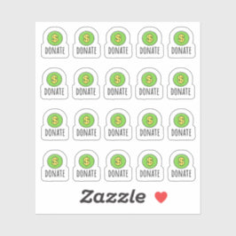 Herinnering voor donatie van geld Doneer een goede Sticker