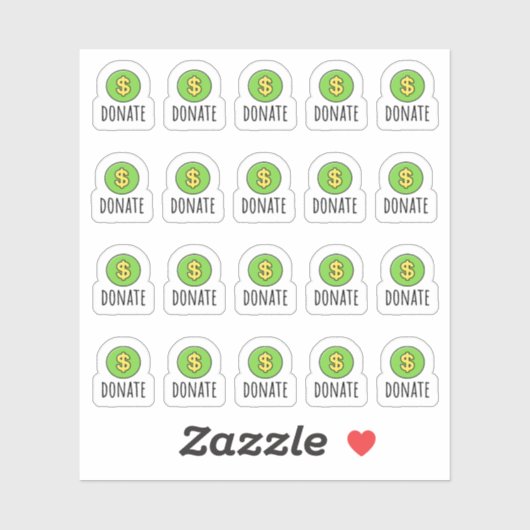 Herinnering voor donatie van geld Doneer een goede Sticker (Vel)
