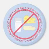 Herinnering voor ernstige melkallergie magneet (Voorkant)