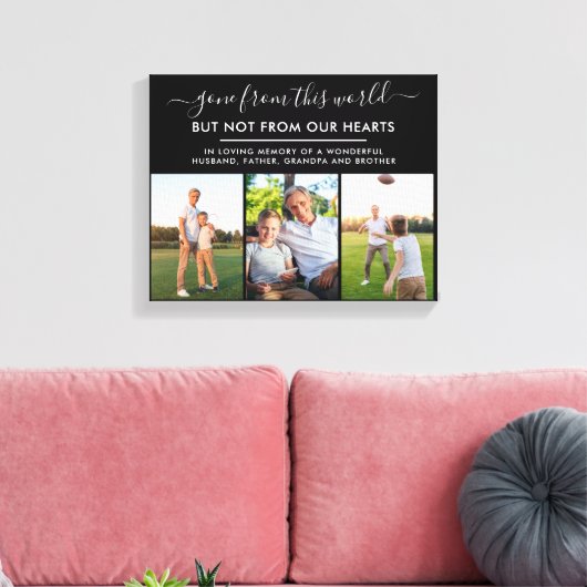 Herinnering voor foto-inkuilbot uit deze wereld canvas afdruk (Insitu (Woonkamer))