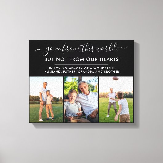 Herinnering voor foto-inkuilbot uit deze wereld canvas afdruk (Voorkant)