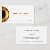 Herinnering voor Gold Brown Iris-oogonderzoek Afsprakenkaartje (Voorkant / Achterkant)