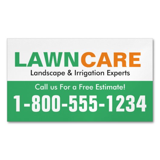 Herinnering voor groene en Oranje nummers Magnetisch Visitekaartje (Voorkant)