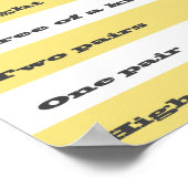 Herinnering voor handmatige vulling met gele strep poster (Hoek)