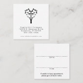 herinnering voor hartaanwijzing bij vierkante bome afsprakenkaartje (Voorkant / Achterkant)