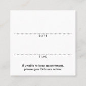 herinnering voor hartaanwijzing bij vierkante bome afsprakenkaartje (Achterkant)