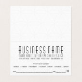 herinnering voor heilige geometrie gevouwen afspra visitekaartje (Binnenkant ongevouwen)