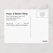 Herinnering voor herbenoeming van Clean Shave Barb Briefkaart (Achterkant)