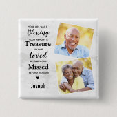 Herinnering voor herinneringen Aangepast 2 Fototoe Vierkante Button 5,1 Cm (Voorkant)