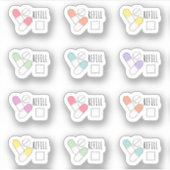 Herinnering voor het bijvullen van medicijnen Medi Sticker (Voorkant)