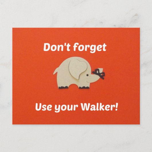 Herinnering voor het gebruik van een wandelaar briefkaart (Voorkant)