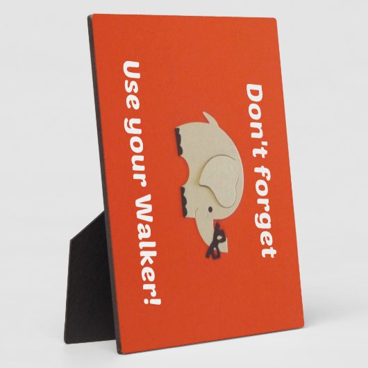 Herinnering voor het gebruik van een wandelaar fotoplaat (Zijkant)