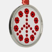 Herinnering voor het Vredessymbool Poppies Metalen Ornament (Rechts)
