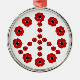 Herinnering voor het Vredessymbool Poppies Metalen Ornament