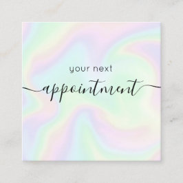 Herinnering voor holografische regenbooghandtekeni afsprakenkaartje
