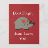 Herinnering voor kinderen dat Jezus van hen houdt! Briefkaart (Voorkant)