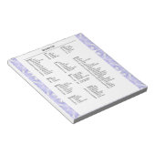 Herinnering voor lijst van kernen met PatroonPaars Notitieblok (Schuin)