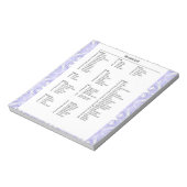 Herinnering voor lijst van kernen met PatroonPaars Notitieblok (Linkerzijde)