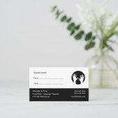 Herinnering voor massagetherapist afsprakenkaartje (Staand voorkant)