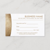 Herinnering voor moderne Gold Stylish Appointment Afsprakenkaartje (Voorkant)