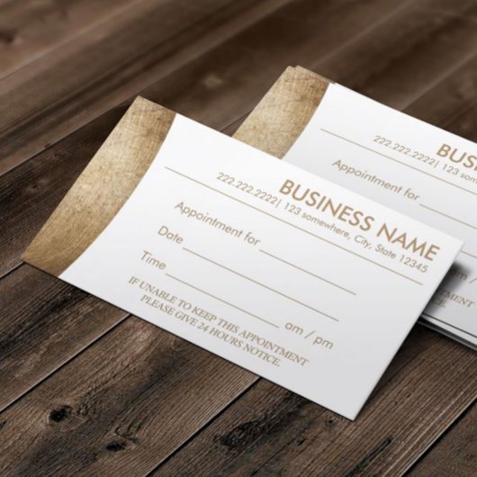 Herinnering voor moderne Gold Stylish Appointment Afsprakenkaartje