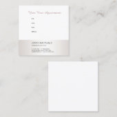 Herinnering voor professioneel elegante benoeming  afsprakenkaartje (Voorkant / Achterkant)