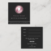 Herinnering voor roos Gold Tooth Logo Dentist-beno Vierkante Visitekaartje (Voorkant / Achterkant)