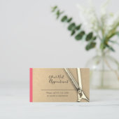 Herinnering voor roze gouden schaarste visitekaartje (Staand voorkant)