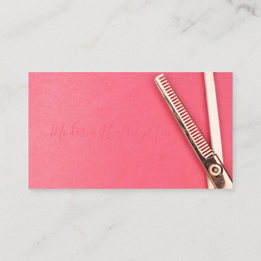 Herinnering voor roze gouden schaarste visitekaartje (Achterkant)