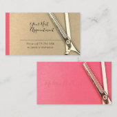 Herinnering voor roze gouden schaarste visitekaartje (Voorkant / Achterkant)