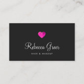 Herinnering voor roze hartenbedekking salon afsprakenkaartje (Voorkant)