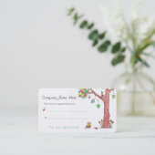 Herinnering voor schattige hartbomen en vogels voo visitekaartje (Staand voorkant)