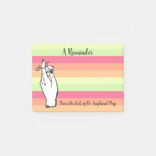 Herinnering voor Sherbet Stripes Aangepast 4X3 Post-it® Notes