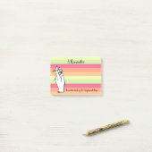 Herinnering voor Sherbet Stripes Aangepast 4X3 Post-it® Notes (Op bureau)