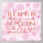 Herinnering voor tweeërlei aanmoediging Psalm 45:1 Poster (Voorkant)