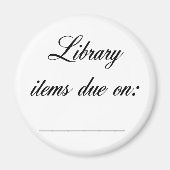 Herinnering voor uitleendatum bibliotheek magneet (Voorkant)