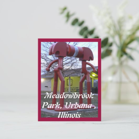 Herinnering voor Urbana IL Briefkaart (Staand voorkant)