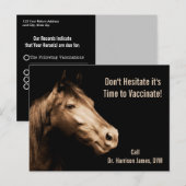 Herinnering voor vaccinatie door de dierenarts voo briefkaart (Voorkant / Achterkant)