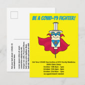 Herinnering voor vaccinatie tegen COVID-19 Aankondigingskaart (Voorkant / Achterkant)