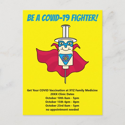 Herinnering voor vaccinatie tegen COVID-19 Aankondigingskaart (Voorkant)