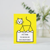 Herinnering voor vaccinatie tegen gele vaccins Cha Briefkaart (Staand voorkant)
