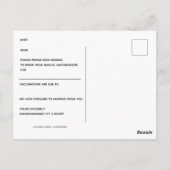 Herinnering voor vaccinatie tegen gele vaccins Cha Briefkaart (Achterkant)