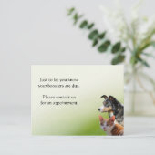 Herinnering voor vaccinatie tegen Pet vet Briefkaart (Staand voorkant)